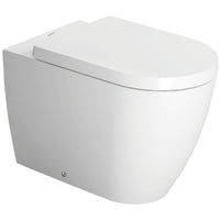 WC au sol à fond creux Duravit ME by Starck 370x400x600 mm, bord de rinçage halb ouvert, sortie horizontale