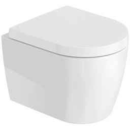 WC suspendu à fond creux Duravit ME by Starck Compact 370x350x480 mm bord de rinçagelos
