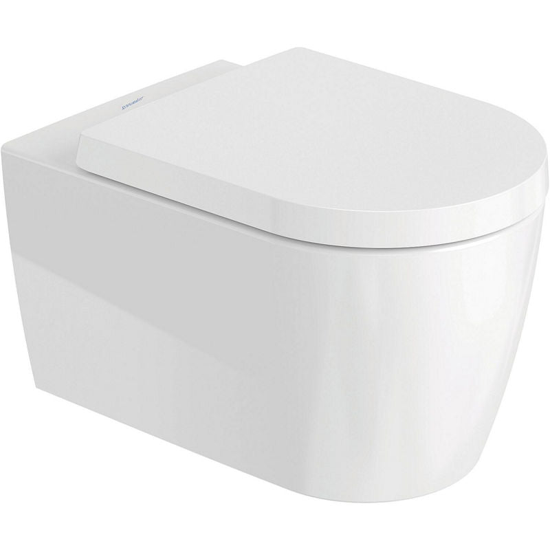 Pack combiné Duravit ME by Starck avec WonderGliss fond creux bord de rinçagelos avec fermeture douce Abattant WC