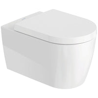 WC suspendu à fond creux Duravit ME by Starck avec WonderGliss 374x355x570 mm bord de rinçagelos