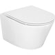 Pack combiné Amur Wand-fond creux WC bord de rinçagelos et Abattant WC Edoma Sandwich softclose