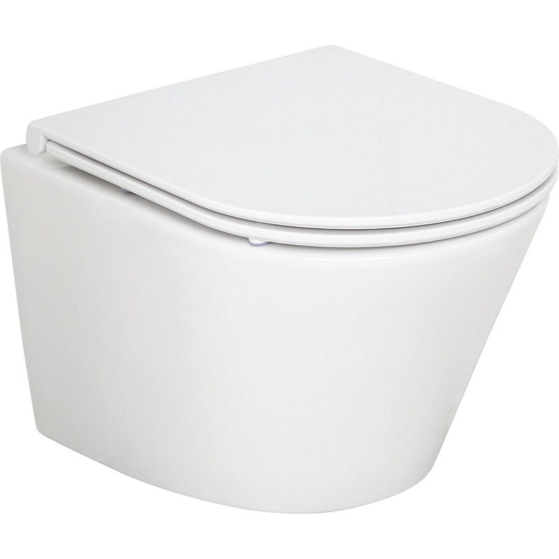 Pack combiné Amur Compact Wand-fond creux WC bord de rinçagelos et Abattant WC Amur Compact softclose
