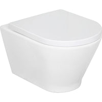 Pack combiné Alaseja Wand-fond creux WC bord de rinçagelos et Abattant WC Edoma softclose