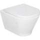 Pack combiné Alaseja Wand-fond creux WC bord de rinçagelos et Abattant WC Edoma softclose