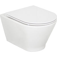 Pack combiné Alaseja Wand-fond creux WC bord de rinçagelos et Abattant WC Edoma Sandwich softclose