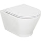 Pack combiné Alaseja Wand-fond creux WC bord de rinçagelos et Abattant WC Edoma Sandwich softclose
