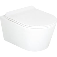 Pack combiné Kuraika Wand-fond creux WC bord de rinçagelos et Abattant WC Kapuas Sandwich softclose