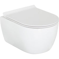 Pack combiné Aksai Wand-fond creux WC bord de rinçagelos et Abattant WC Aksai Sandwich softclose
