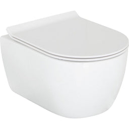 Pack combiné Aksai Wand-fond creux WC bord de rinçagelos et Abattant WC Aksai Sandwich softclose