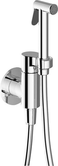 Kit de mitigeur de douche hygiénique Lissos evenes avec corps encastré, douchette, flexible et support chromé