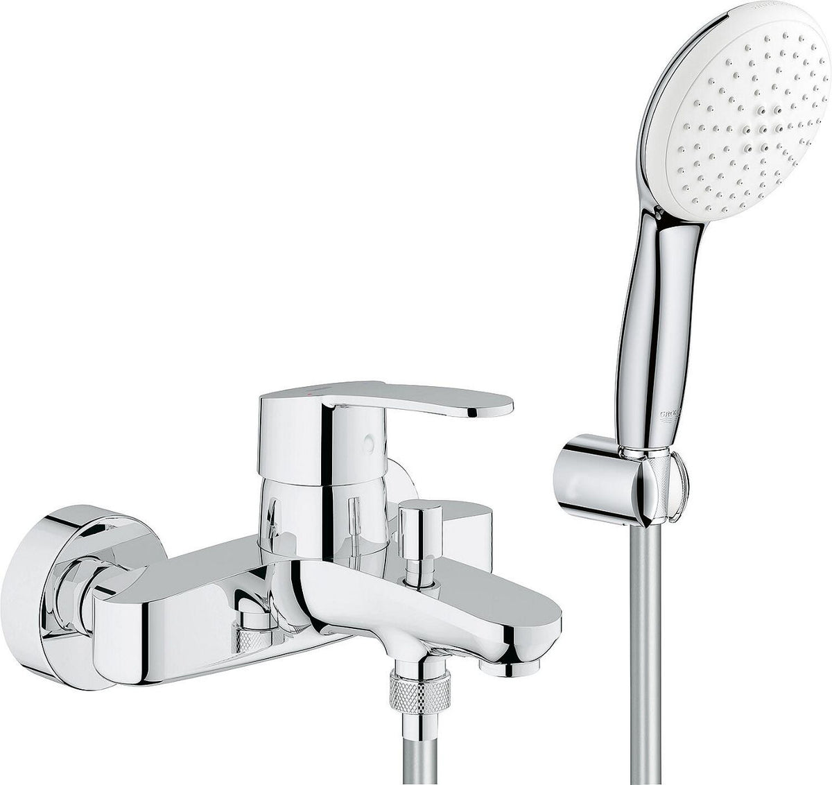 Kit mitigeur bain-douche apparent Grohe Eurostyle Cosmopolitan avec douchette Tempesta 110 chromé