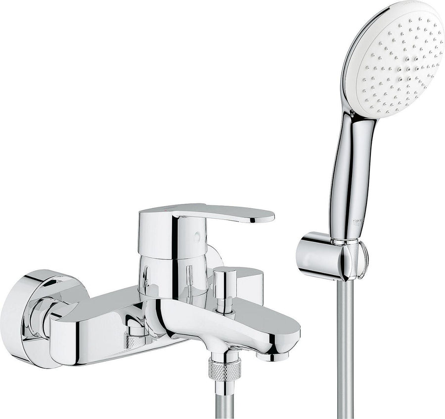 Kit mitigeur bain-douche apparent Grohe Eurostyle Cosmopolitan avec douchette Tempesta 110 chromé