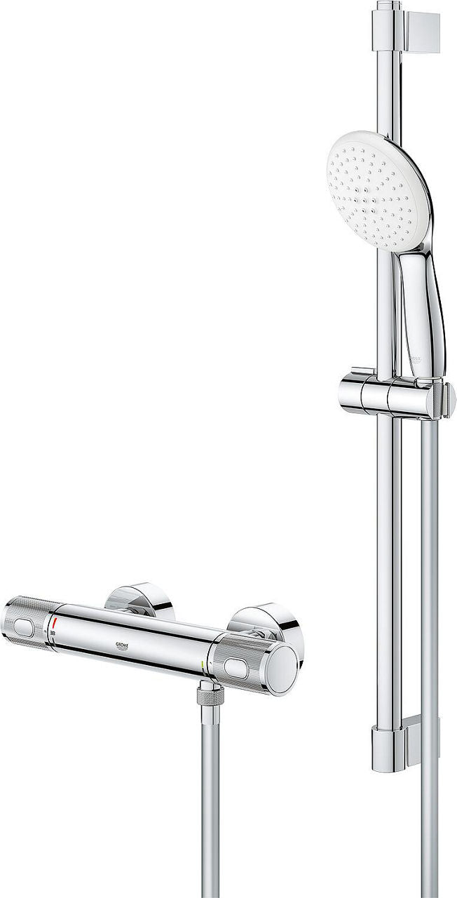 Colonne de douche thermostatique Grohe Grohtherm 1000 Performance barre 900 mm chrome