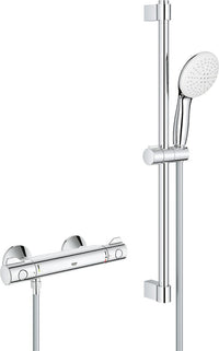 Grohe Grohtherm 800 Brausethermostat mit 600 mm Brausestange, Ø 110 mm Handbrause, Chrom