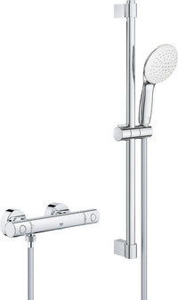 Colonne de douche thermostatique Grohe Grohtherm 800 C avec barre 600 mm douchette Ø 110 mm chrome