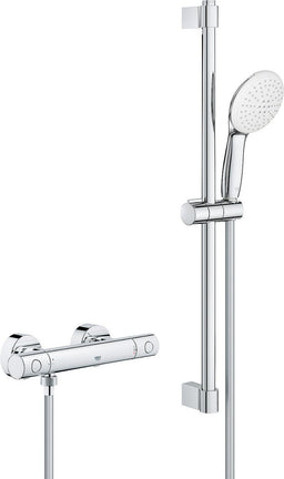 Colonne de douche thermostatique Grohe Grohtherm 800 C avec barre 600 mm douchette Ø 110 mm chrome