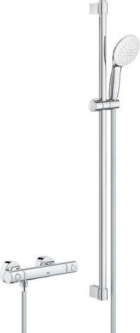 Colonne de douche thermostatique Grohe Grohtherm 800 C avec barre 600 mm douchette Ø 110 mm chrome