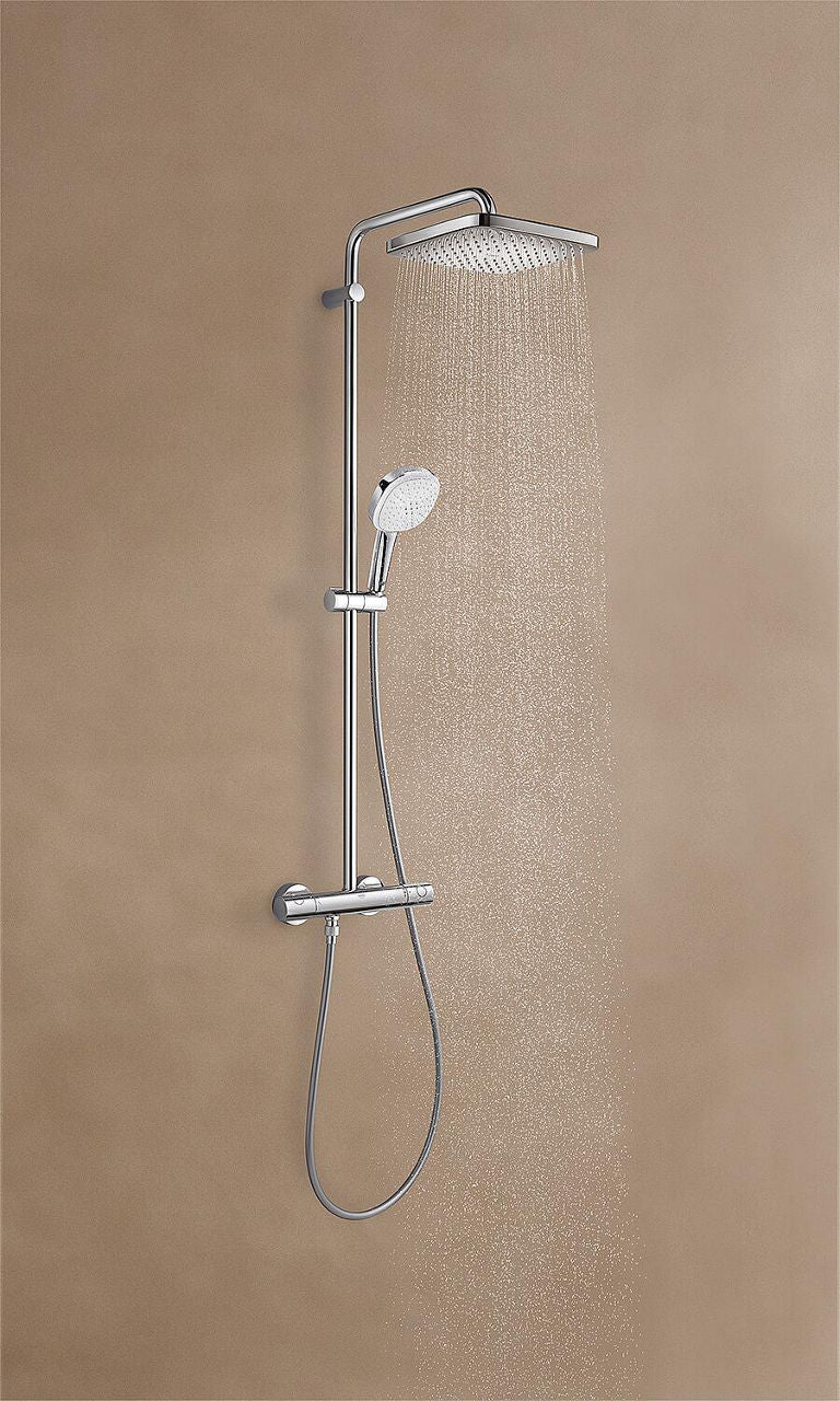 Colonne de douche Grohe Tempesta Cosmopolitan 250 cube avec thermostatique, chrome