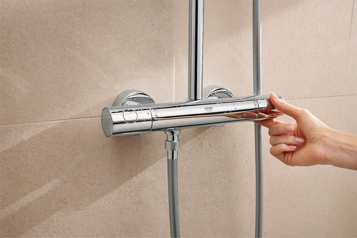 Colonne de douche Grohe Tempesta Cosmopolitan 250 cube avec thermostatique, chrome