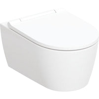 Pack combiné Geberit One WC suspendu à fond creux et Abattant WC blanc, Hauteurnverstellbar, Kera Tect, avec Turbo Flush, cache blanc