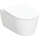 Pack combiné Geberit One WC suspendu à fond creux et Abattant WC blanc, Hauteurnverstellbar, Kera Tect, avec Turbo Flush, cache blanc