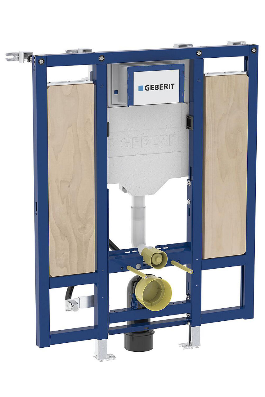 Bâti-support Geberit Duofix pour WC suspendu 112 cm avec réservoir encastré Sigma 12 cm, accessible PMR, avec barres d'a