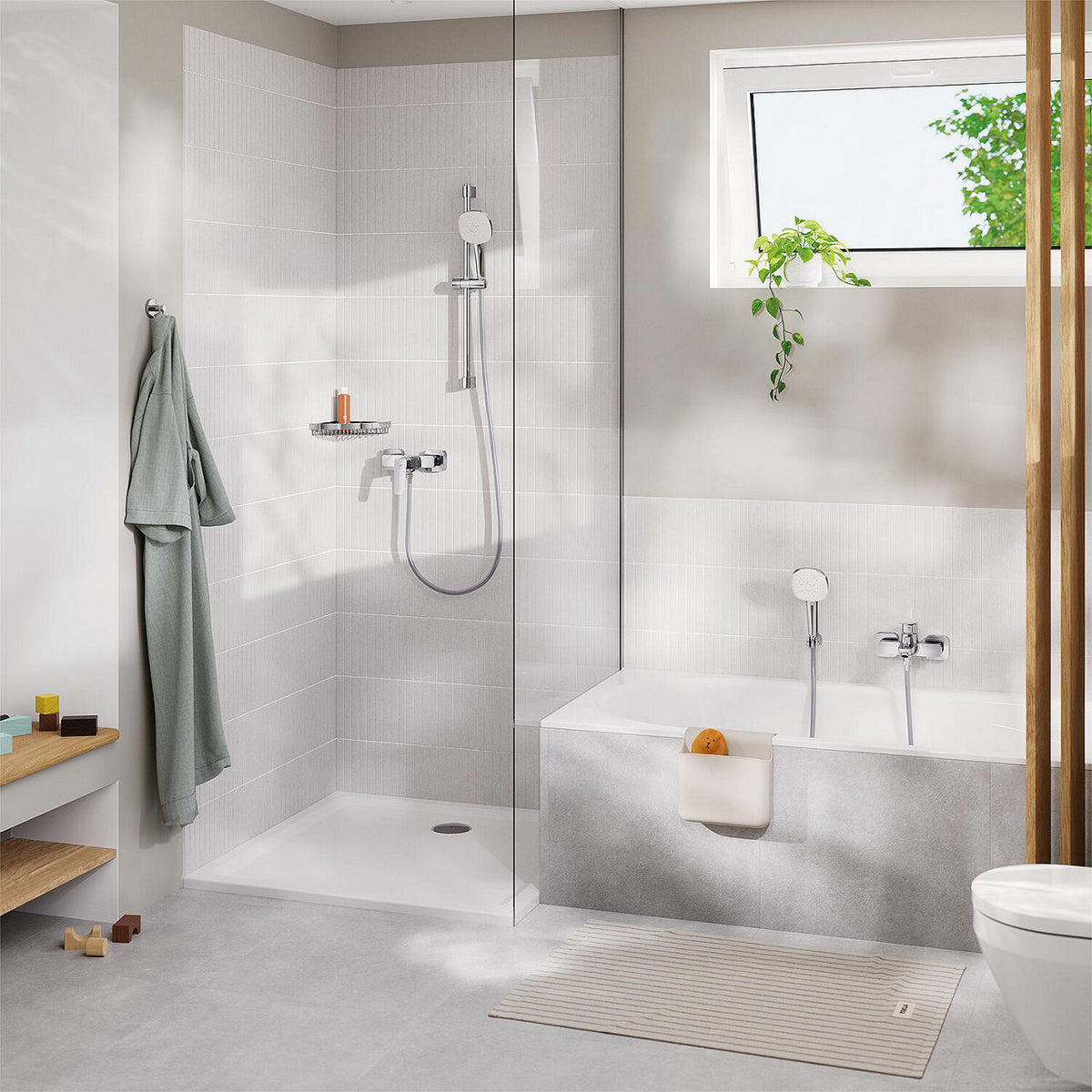 Mitigeur douche apparent Grohe Cubeo saillie 56 mm chromé