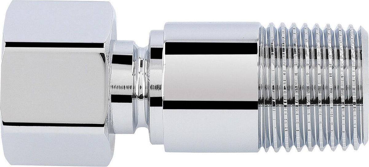 Rallonge laiton chromé DN15 (1/2") mâle x (1/2") écrou-raccord, pour vannes d'angle combinées SCHLÖSSER