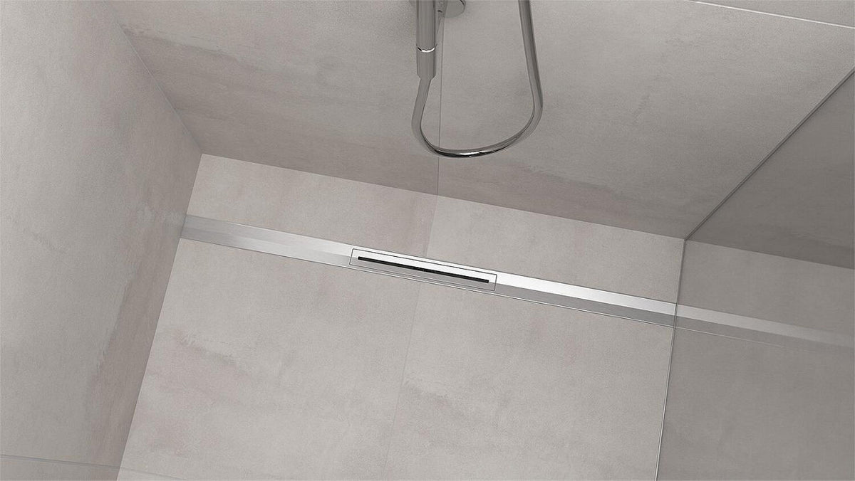 Caniveau de douche linéaire Evenes Set complet, modèle de rénovation