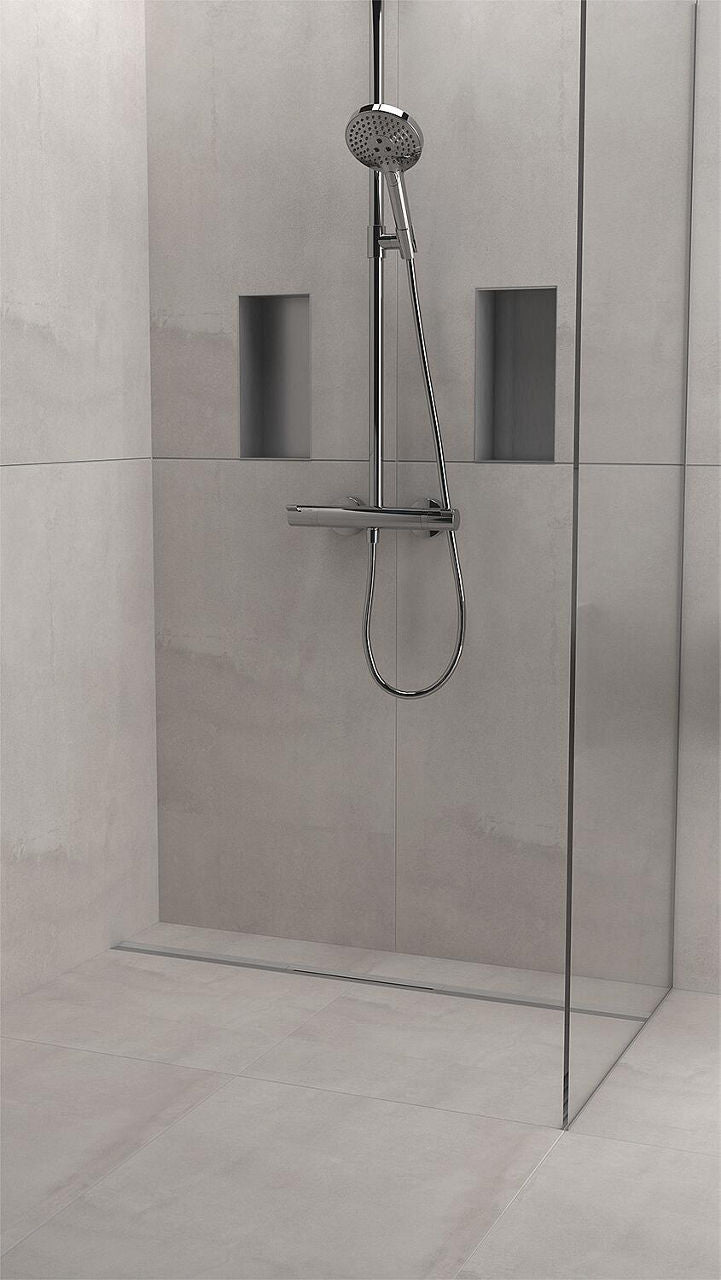 Caniveau de douche linéaire Evenes Set complet, modèle de rénovation
