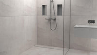 Caniveau de douche linéaire Evenes Set complet, modèle de rénovation