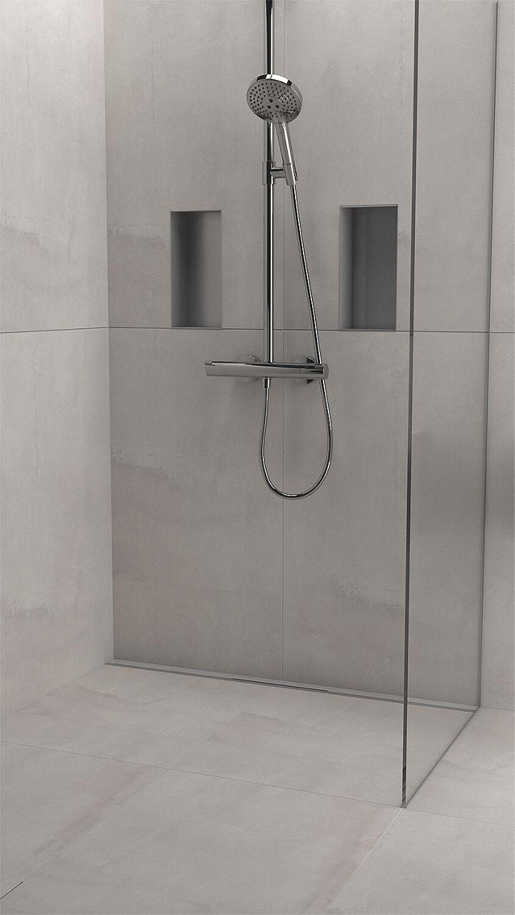 Evenes caniveau de douche linéaire WALL set complet, modèle de rénovation