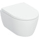 WC suspendu à fond creux Geberit ICon saillie réduite; TurboFlush avec KeraTect, L x H x P 360x335x490mm, blanc