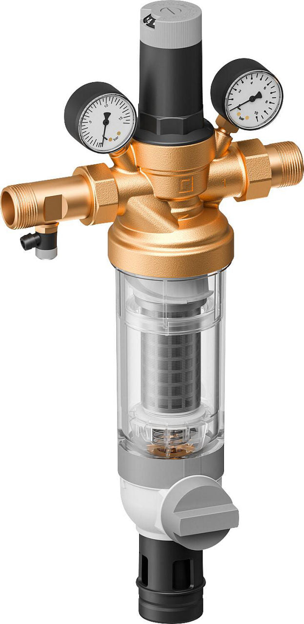 Station de filtration d'eau domestique Resideo HS10S-LFZS avec douille filetée, sans robinet d'arrêt, sans plomb
