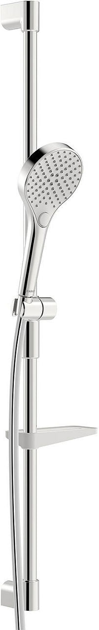Hansa Hansaviva Brauseset Stange 971mm, Brause Ø 110mm 3 Strahlarten, verchromt mit Ablage