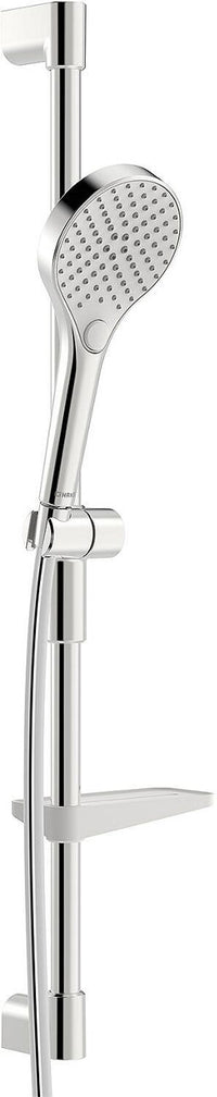 Hansa Hansaviva Brauseset Stange 971mm, Brause Ø 110mm 3 Strahlarten, verchromt mit Ablage