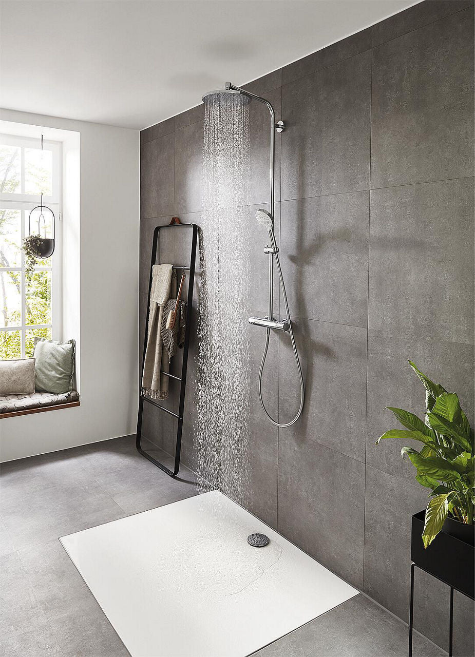 Hansgrohe Crometta S 240 EcoSmart Brausesystem mit Thermostat, Kopfbrause 240mm Chrom