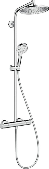 Hansgrohe Crometta S 240 EcoSmart Brausesystem mit Thermostat, Kopfbrause 240mm Chrom