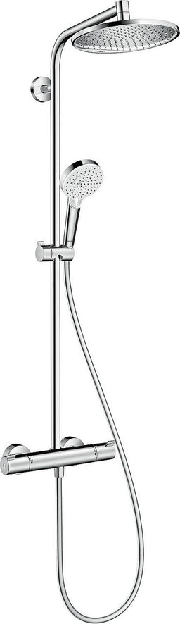 Hansgrohe Crometta S 240 EcoSmart Brausesystem mit Thermostat, Kopfbrause 240mm Chrom