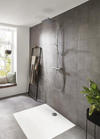 Hansgrohe Crometta E240 EcoSmart Brausesäule mit Thermostat, chrom, 240x240mm