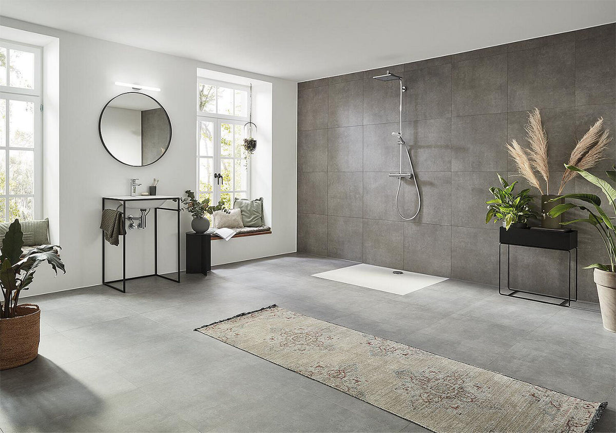 Hansgrohe Crometta E240 EcoSmart Brausesäule mit Thermostat, chrom, 240x240mm