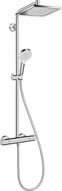 Hansgrohe Crometta E240 EcoSmart Brausesäule mit Thermostat, chrom, 240x240mm