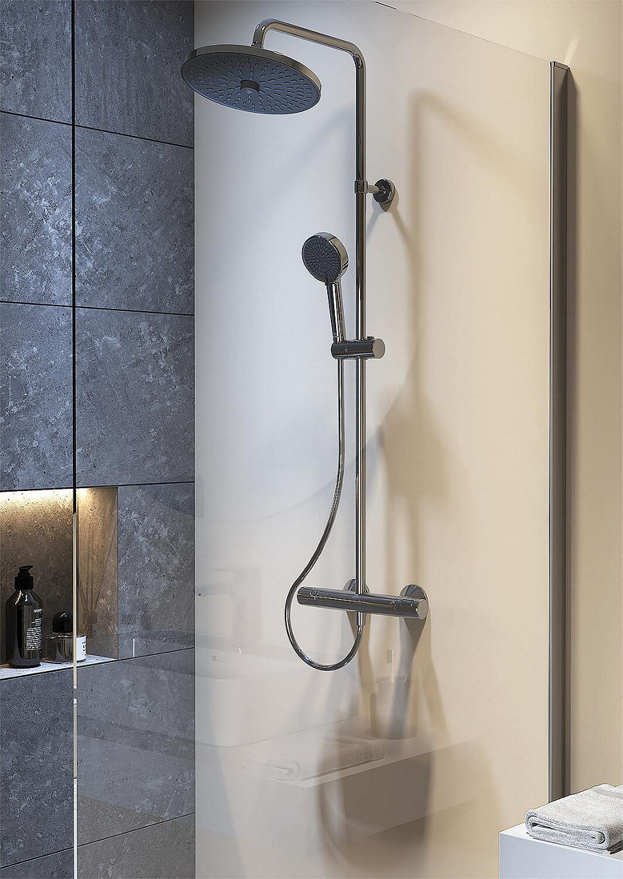 Colonne de douche thermostatique Ideal Standard Ceratherm T25+ pomme Ø 260mm chrome