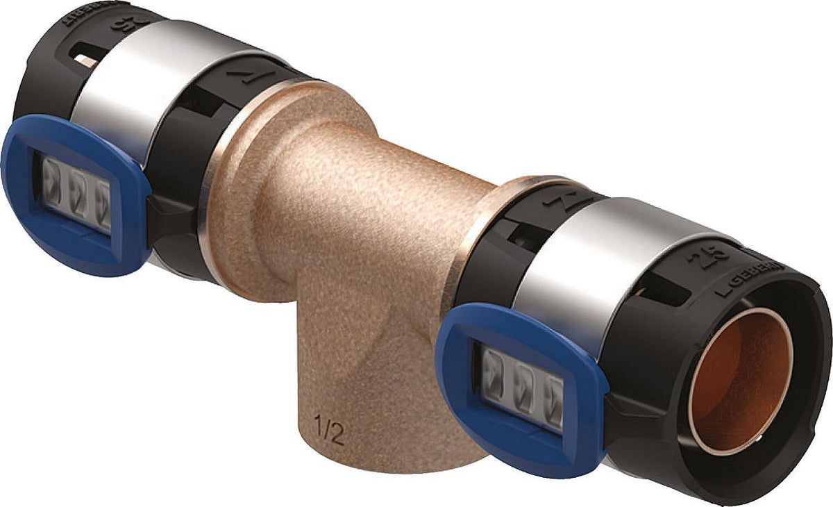 Pièce en T Geberit FlowFit avec filétage femelle