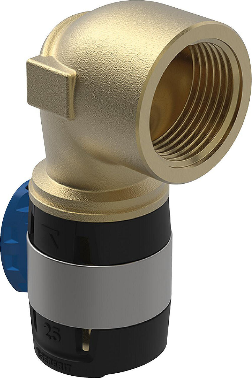 Geberit FlowFit Coude de transition 90° avec filétage extérieur Ø16-40 mm