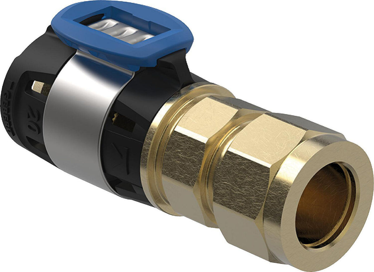 Raccord de transition Geberit FlowFit avec raccords à compression