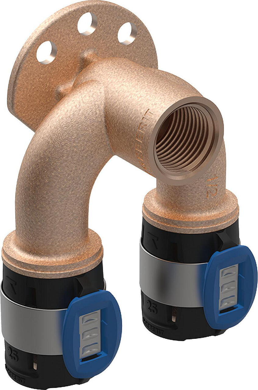 Geberit FlowFit équerre de raccordement double 90°