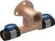 Geberit FlowFit Anschlussbogen T 90° versetzt mit Muffe