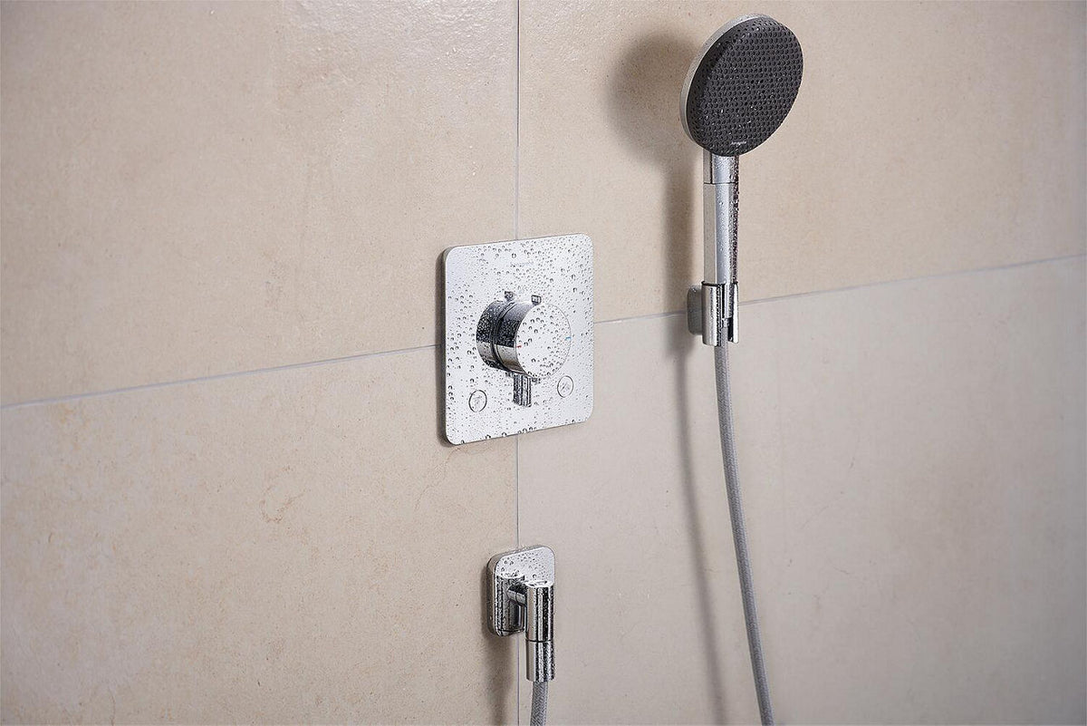 Thermostatique bain-douche encastré Hansgrohe Ecostat Comfort 2 sorties chromé