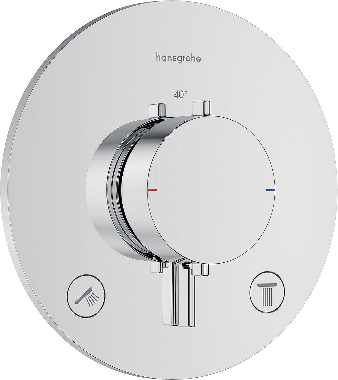 Thermostatique bain-douche encastré Hansgrohe Ecostat Comfort 2 sorties chromé
